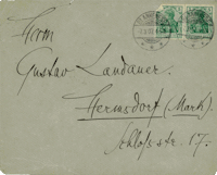 Brief von Richard Dehmel an Gustav Landauer, Hamburg, 07.03.1907 (2 Seiten), NLI, Gustav Landauer Archiv, ARC. Ms. Var. 432 01 25.7.